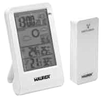STAZIONE METEO DIGITALE WIRELESS CON SENSORE ESTERNO BIANCO MAURER