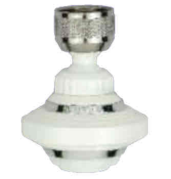 ROMPIGETTO BIANCO/CROMO DOPPIO SNODO PER ATTACCO 22X 1M E 24X 1F