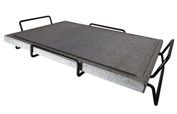 BISTECCHIERA CON SUPPORTO IN VERA PIETRA OLLARE ALPINA DA 40X 30X 2CM