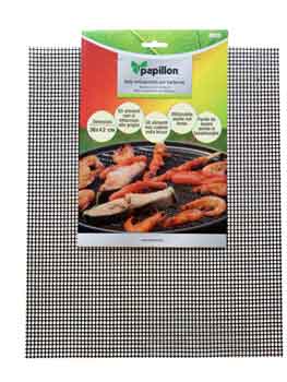 RETINA ANTIADERENTE LAVABILE IN FIBRA DI VETRO DA 36X 42CM PER BARBECUE