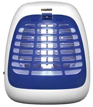 ELETTROINSETTICIDA CON VENTOLA DI ASPIRAZIONE 30 MQ LAMPADA 7 W MAURER