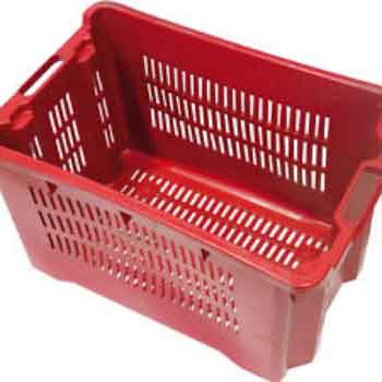 CASSA IMPILABILE AGRICOLA PVC FORATA LT 40 ROSSA CM 56X 35X 31 ICS