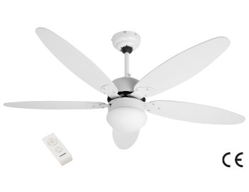 VENTILATORE A SOFFITTO 5 PALE CON LUCE MAURER