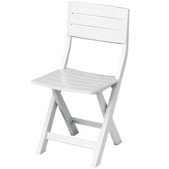 SEDIA PLASTICA PIEGHEVOLE BIANCO GILDA