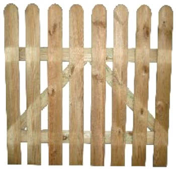 CANCELLO LEGNO 100X 100CM 8 STECCHE TONDE PAPILLON