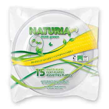 PIATTO PIANI 220 PLA BIO BIANCO PEZZI 15