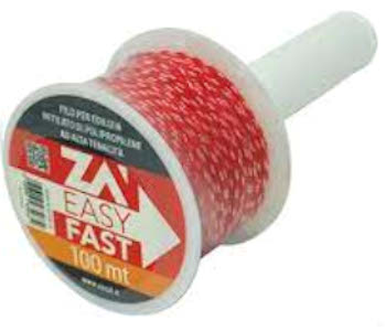 FILO BOBINA ROTOLO MT 250 BIANCO ROSSO MP