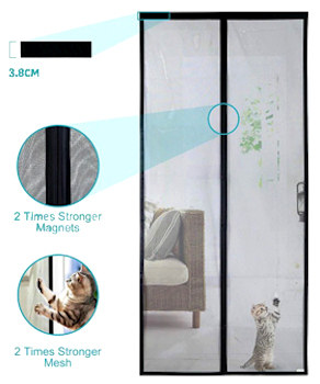 ZANZARIERA MAGNETICA CON TELAIO RIGIDO RIDUCIBILE 150X 250 BIANCO
