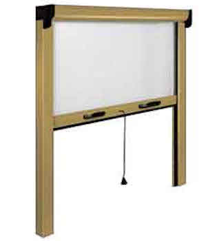 ZANZARIERA RULLO AVVOLGIBILE A MOLLA ALLUMINIO BRONZO 80X 160 MAURER