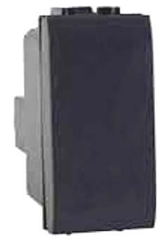 DEVIATORE UNIPOLARE COMPATIBILE LIVING SERIE ONDA NERO