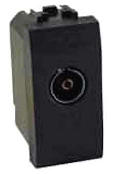 PRESA TV *9,5 PASSANTE COMPATIBILE LIVING SERIE ONDA NERO