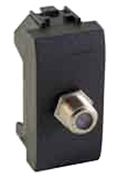 PRESA TV SATELLITARE COMPATIBILE LIVING SERIE ONDA NERO