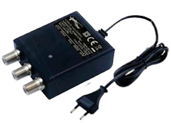 ALIMENTATORE TV 12V 300MA 2USCITE ATTACCO F