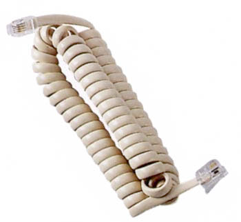 CORDONE ESTENSIBILE TELEFONICO 2 PLUG 4/4 AVORIO METRI 1,5