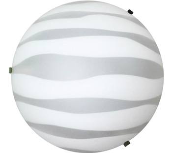 PLAFONIERA E27 D25 VETRO SATINATO MODELLO ZEBRA