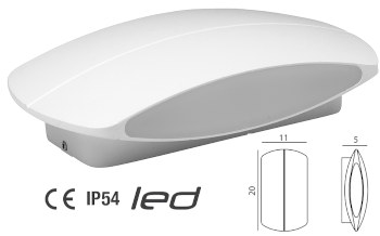 APPLIQUE LED RING 9W BIANCO 520LUMEN PAPILLON