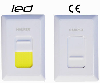 LAMPADA INTERRUTTORE SCORREV LED 400LM 3AAA CON NASTRO ADESIVO MAURER