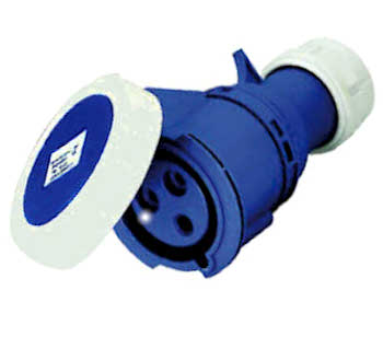 PRESA VOLANTE BLU CEE 220V 2X 16T IP67 MAURER PLUS