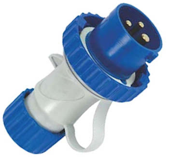 SPINA VOLANTE BLU CEE 220V 2X 16T 6H IP67 70140