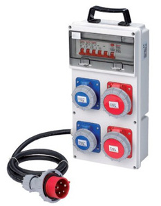 QUADRO CANTIERE 2 PRESE 2X 16A CEE 220V + 2PRESE 3X 16A 380V MAURERPLUS