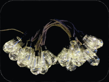 LUCI NATALE 20LAMPADE TRASPARENTI IP44 CORDA DI CANAPA MAURER