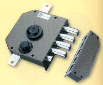 SERRATURA APPLICARE TRIPLICE 4MANDATE+SCROCCO POMPA *34 NUDA DX 30630