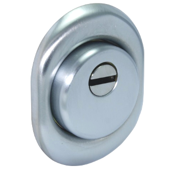 DEFENDER CON MOSTRINA DIAMETRO 50MM PROF 18MM FINITURA CROMO SATINATO