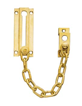 CATENA SICUREZZA IN FERRO OTTONATO PER PORTA