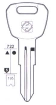 CHIAVE T/ALPHA 5SP RIDOTTA ALP9R