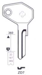 CHIAVE T/BRETER 5SP RIDOTTA ZD7