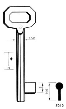 CHIAVE PASSEPARTOUT BUSSOLA 5010