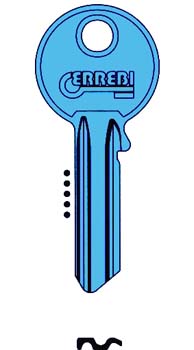 CHIAVE ALLUMINIO 5DX U5D AZZURRO