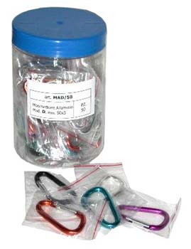 MOSCHETTONE ALLUMINIO COLORATO MM50 PZ50
