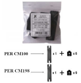 ACCESSORI IN PLASTICA X CREMAGLIERA FERRO ZINCATO CM100