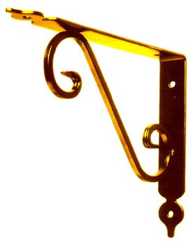 MENSOLA FERRO BATTUTO ORO 14X 11CM