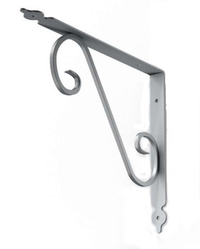 MENSOLA FERRO BATTUTO ARGENTO 14X 11CM
