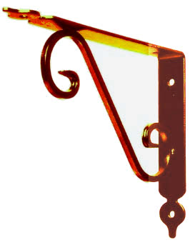 MENSOLA FERRO BATTUTO RAME 14X 11CM