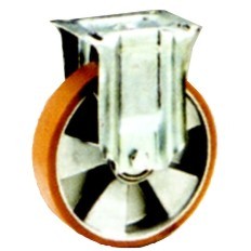 RUOTA POLIURET PIAST/FISSA *100