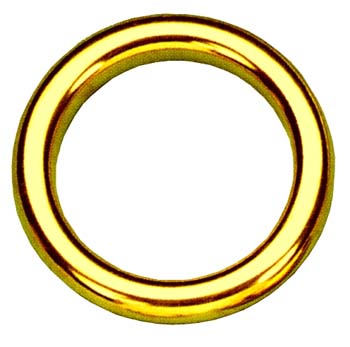ANELLO TUBOLARE OTTONATO LUCIDO 15/20MM
