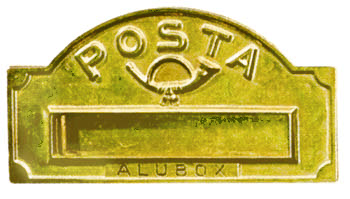 PLACCA FRONTALE X BUCA LETTERE OTTONE LUCIDO