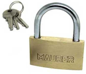 LUCCHETTO OTTONE LUCIDO STANDARD MM20 MAURER