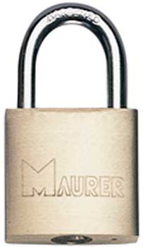 LUCCHETTO OTTONE LUCIDO CHIAVE UNIVERSALE MM20 MAURER