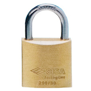 LUCCHETTO OTTONE ARCO MEDIO CISA POP MM25 SERIE LOCKING LINE 3 CHIAVI