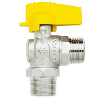 RUBINETTO GAS SQUADRO MM 1/2