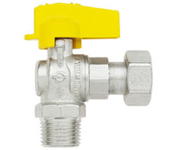 VALVOLA GAS SQUADRO CON GIRELLO MF1/2 1/2