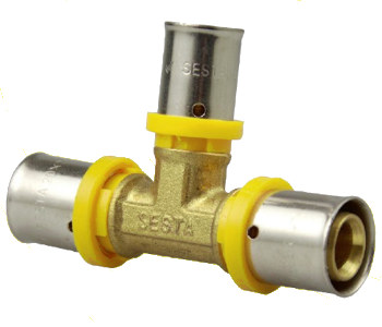 TEE RIDOTTO PRESSARE GAS 16X 20X 16