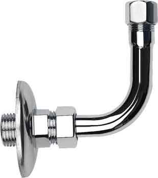CURVETTA IN RAME CROMATO 10X 1/2 CON ROSETTA PZ2