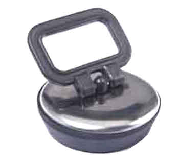TAPPO CON MANIGLIA NERO/CROMO 52