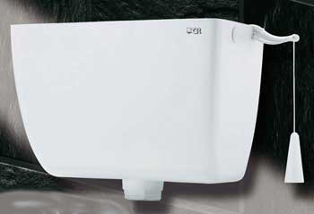 CASSETTA WC ALTA IN PLASTICA COMPLETA CON PULL