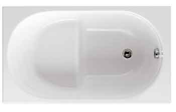 VASCA GUSCIO CON SEDUTA IN METACRILATO BIANCO 120X 70 GLASS